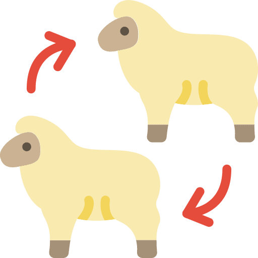 Cloning sheep animal ecology and environment icon