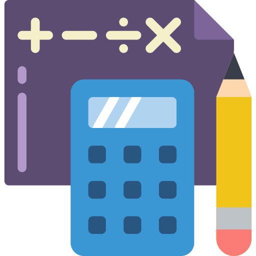 Maths pen calculating calculation icon