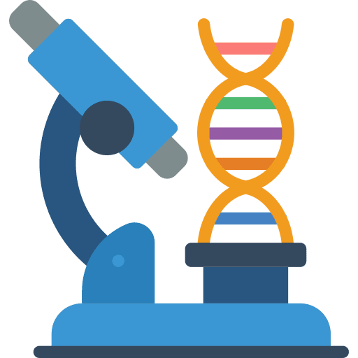 Microscope education networking health icon
