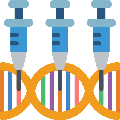 Dna syringe injection dna icon