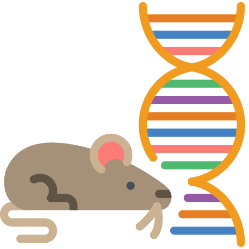 Mouse medical animals dna structure icon