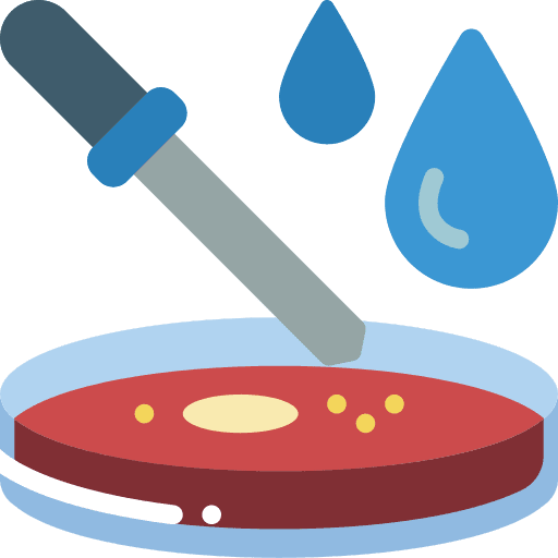 Pipette science petri dish experiment icon