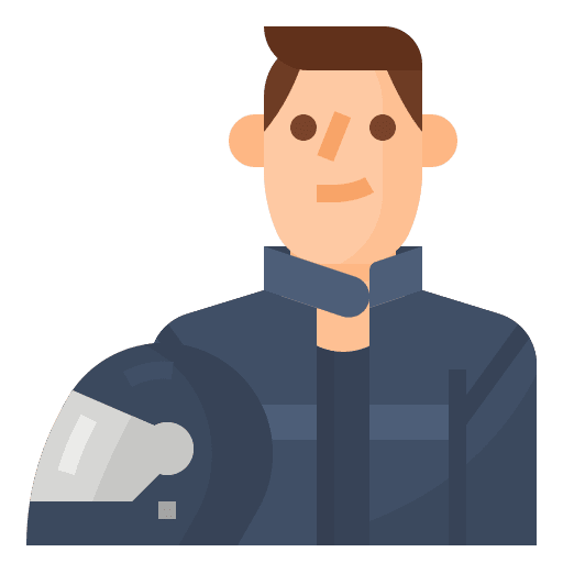 Biker man free time people icon