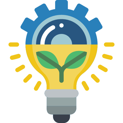 Idea plant idea gear icon
