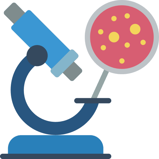 Microscope education science observation icon
