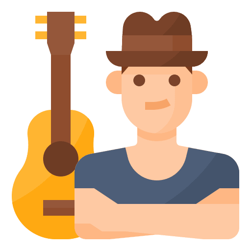 Musician avatar hobbies guitarist icon