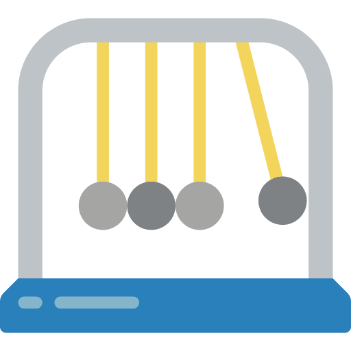 Newtons cradle education ecology and environment momentum icon