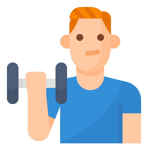 Fitness hobbies lifestyle man icon