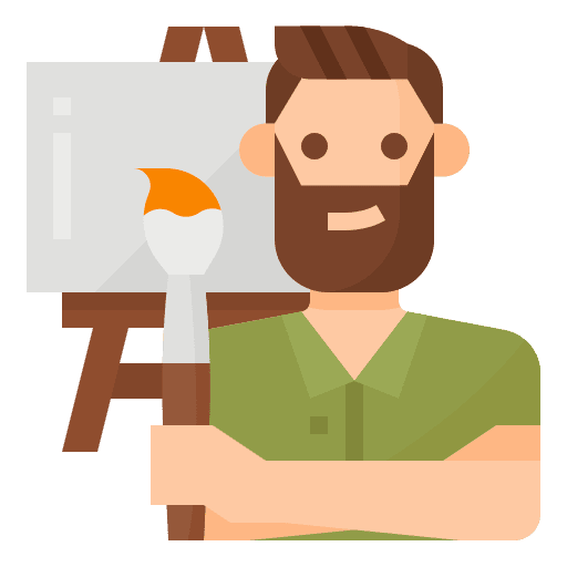 Painter lifestyle man painter icon