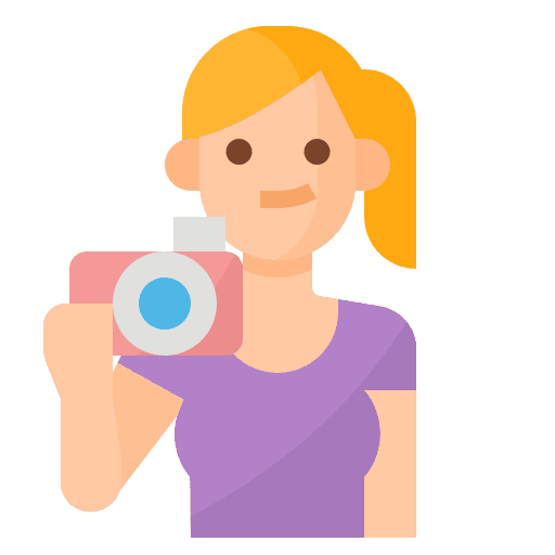 Photographer woman photographer people icon