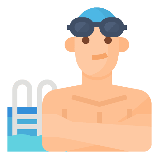 Swimmer man free time hobbies icon