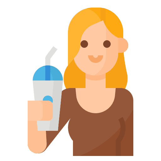 Woman hobbies coffee free time icon