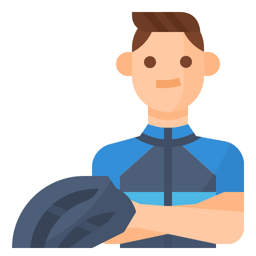Cyclist hobbies avatar man icon