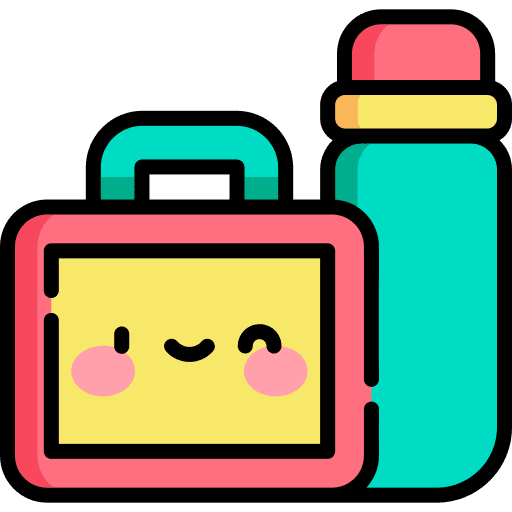 Lunchbox baggage food and restaurant education icon
