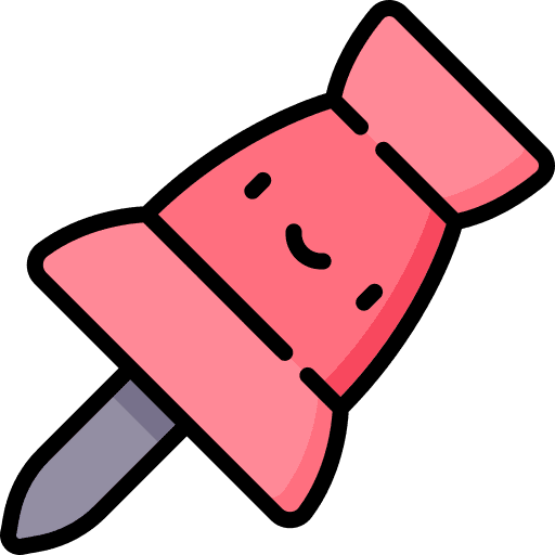 Pin office material education push pin icon