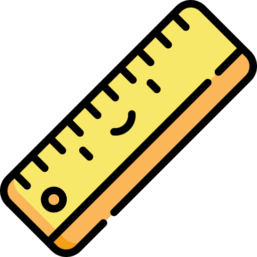 Ruler education fitness measuring tape icon