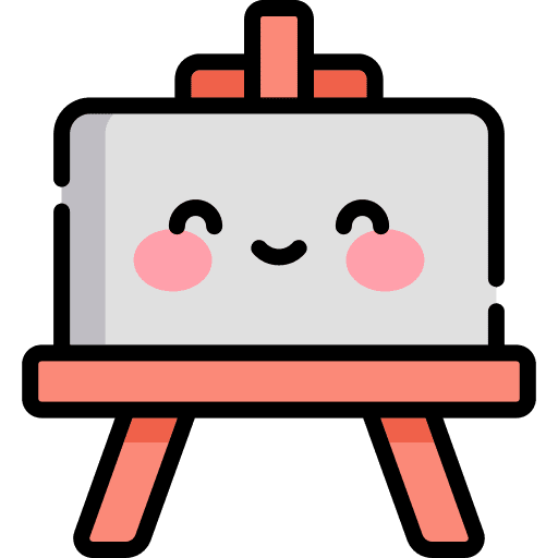 Easel art and design artistic paint icon