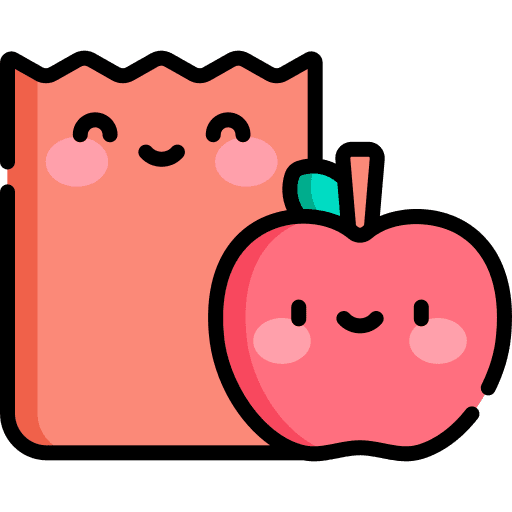 Lunch bag apple food and restaurant lunch bag icon
