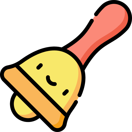 Bell music and multimedia bell alarm icon