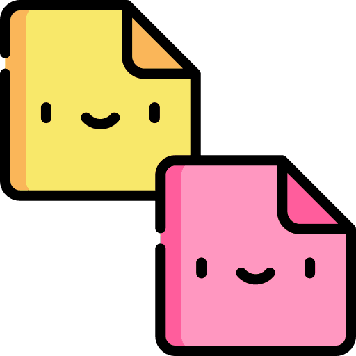 Notes files and folders paper sheet icon