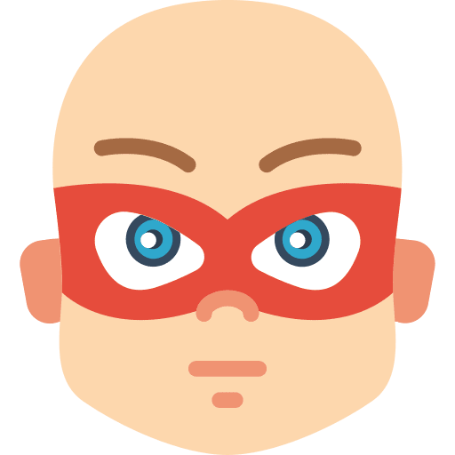 Superhero man character avatar icon