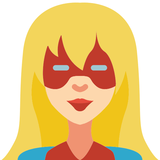 Superhero user avatar woman icon