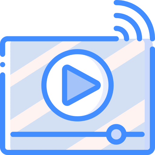 Streaming electronics video player play button icon