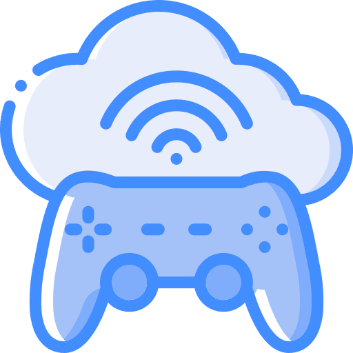 Gaming gamepad cloud computing electronics icon