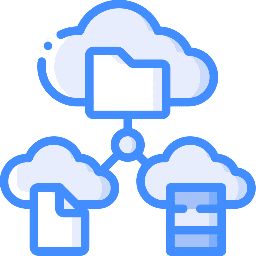 Cloud computing server file cloud computing icon