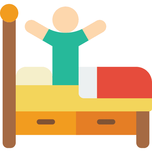 Waking up get up bed miscellaneous icon