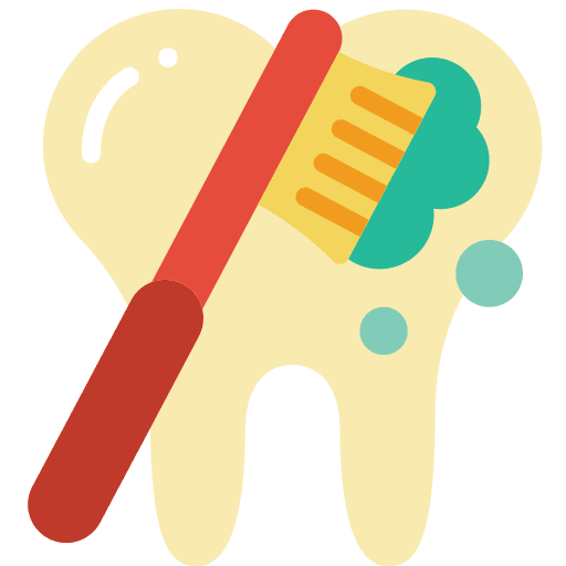 Teeth brush routine hygiene tooth icon
