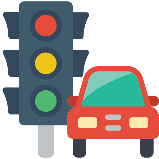 Traffic light transportation automobile car icon