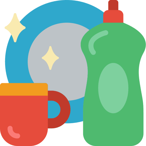 Washing cup plate food and restaurant icon