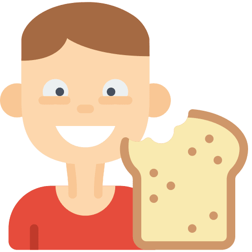 Breakfast people bread breakfast icon