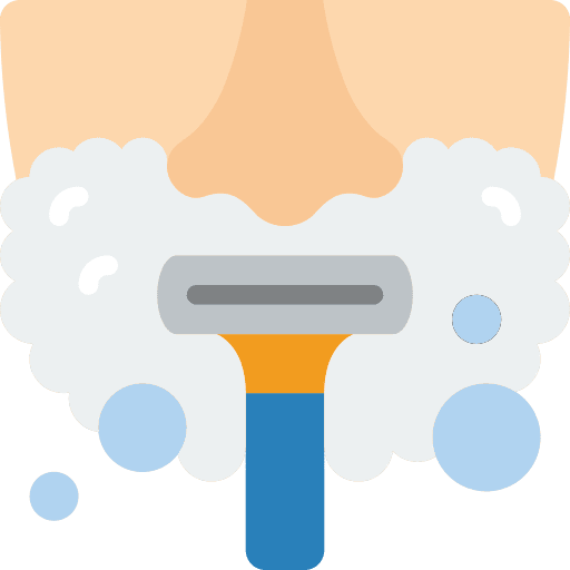 Shaving grooming man routine icon