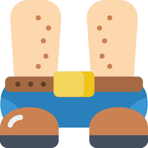 Toilet routine miscellaneous legs icon
