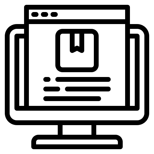 Browser seo and web package delivery icon