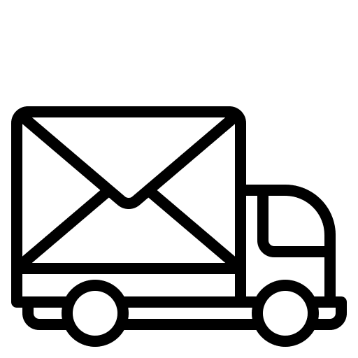 Mail truck mail delivery truck transport icon