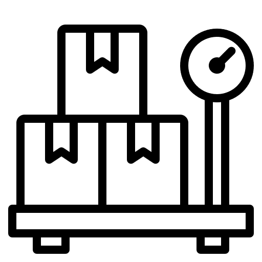Weight package packet container icon