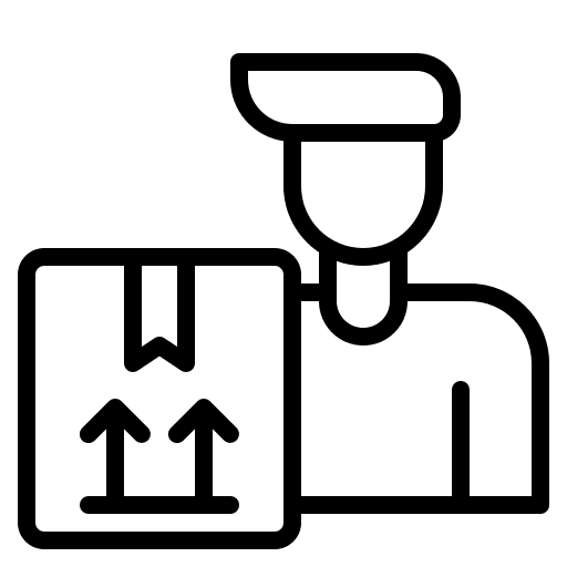 Delivery man professions and jobs commerce professions icon