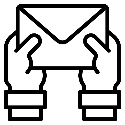 Mail envelope send communications icon