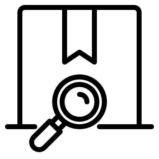 Search delivery shipping and delivery packaging icon