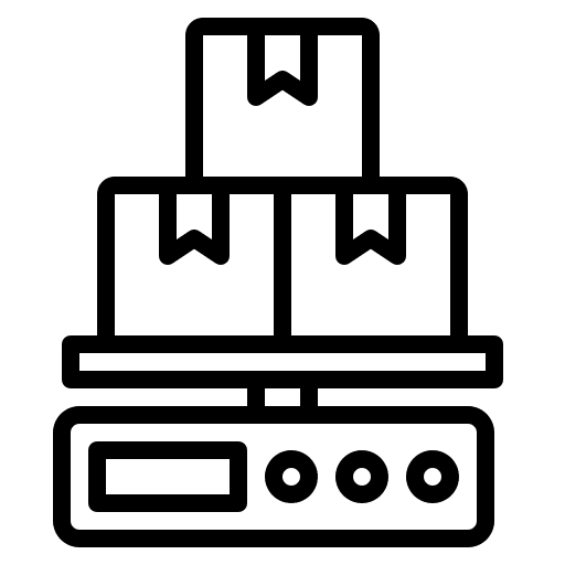 Weight parcel weight warehouse package icon