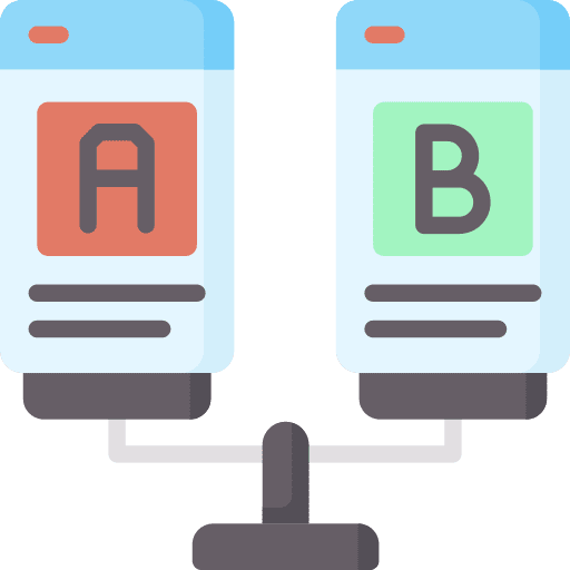 Ab testing interface ui testing icon