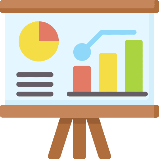 Statistics graphic presentation chart icon
