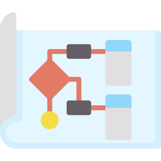 Flow chart hierarchical structure order ui icon