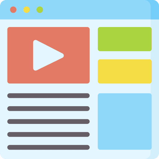Layout webpage development seo and web icon