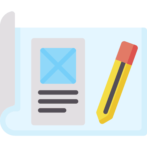 Sketching buildings house design construction and tools icon