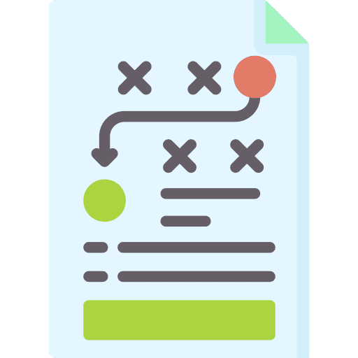 Strategy paper sport miscellaneous icon