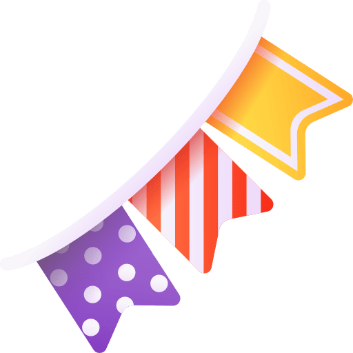 Flag ornaments birthday flag icon